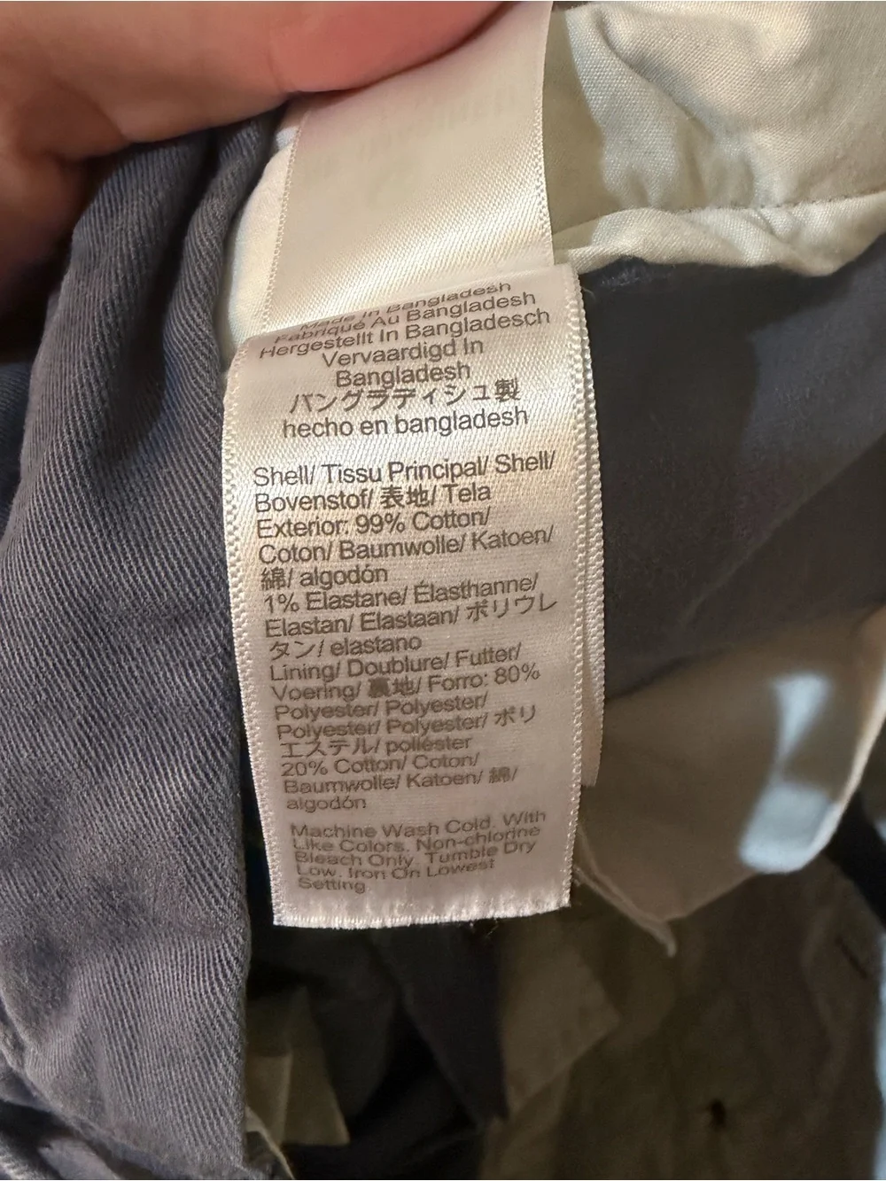J. Crew Slate Blue Cotton Chinos